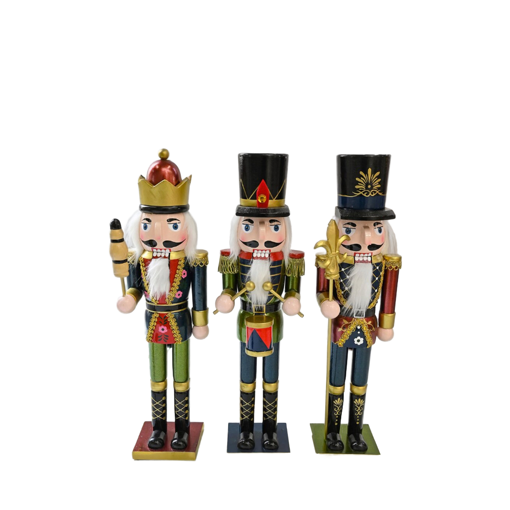 Nutcracker Figurine - Handmade 18/30cm Wooden Nutcracker Doll Christmas