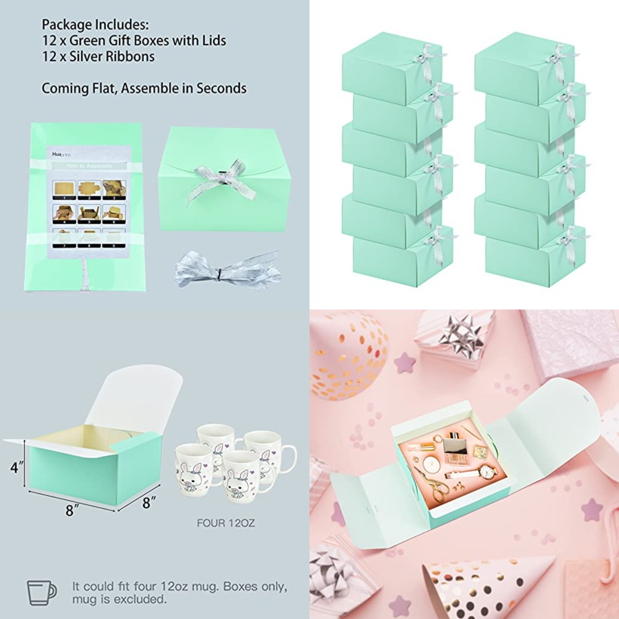 12 Sets Turquoise Green Gift B – Gift Box Wrap Set Bewertung und Preis