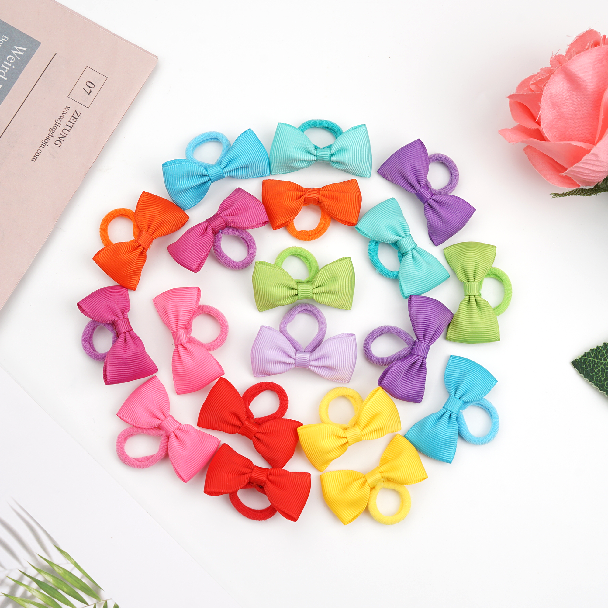 40/60/80 Baby Girls Hair Ties  – Ribbon Bow Gift Bewertung und Preis
