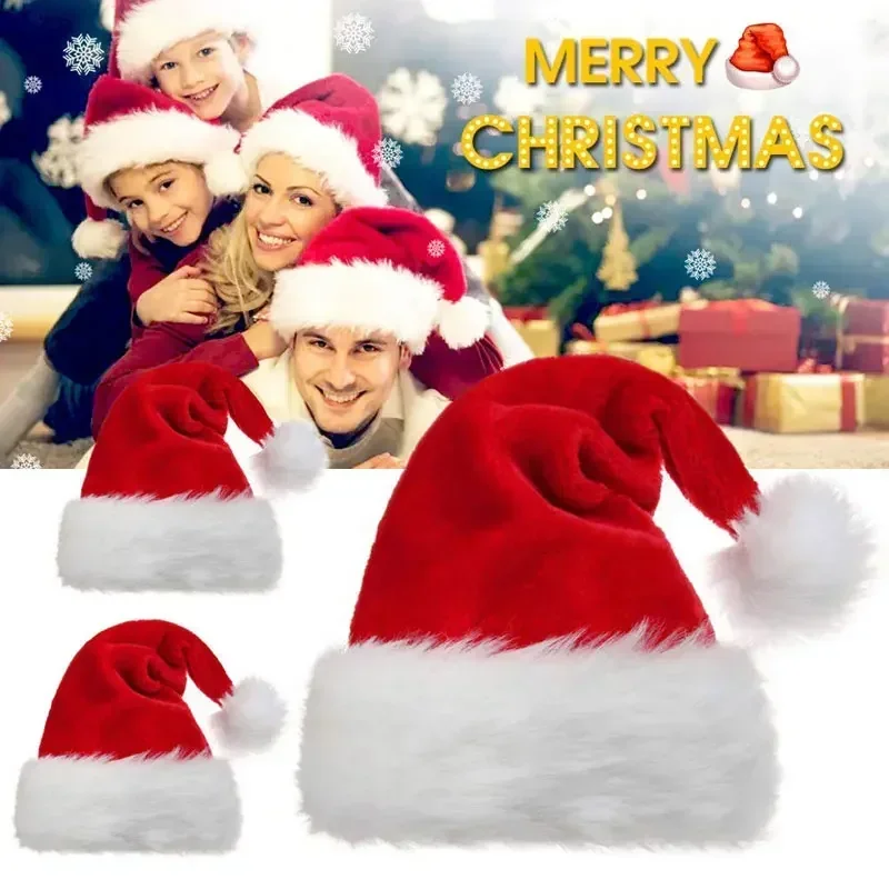 5/1PCS Christmas Hat Plush Adu – Santa Hat Plush Bewertung und Preis