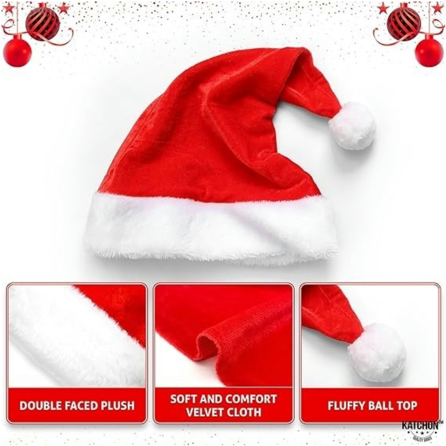 Fluffy Red Santa Hats Set with – Santa Hat Plush Bewertung und Preis
