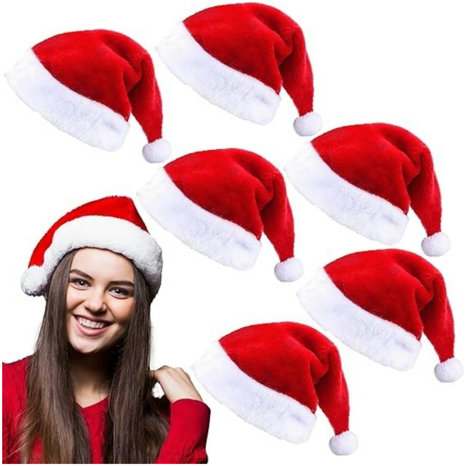 Fluffy Red Santa Hats Set with – Santa Hat Plush Bewertung und Preis