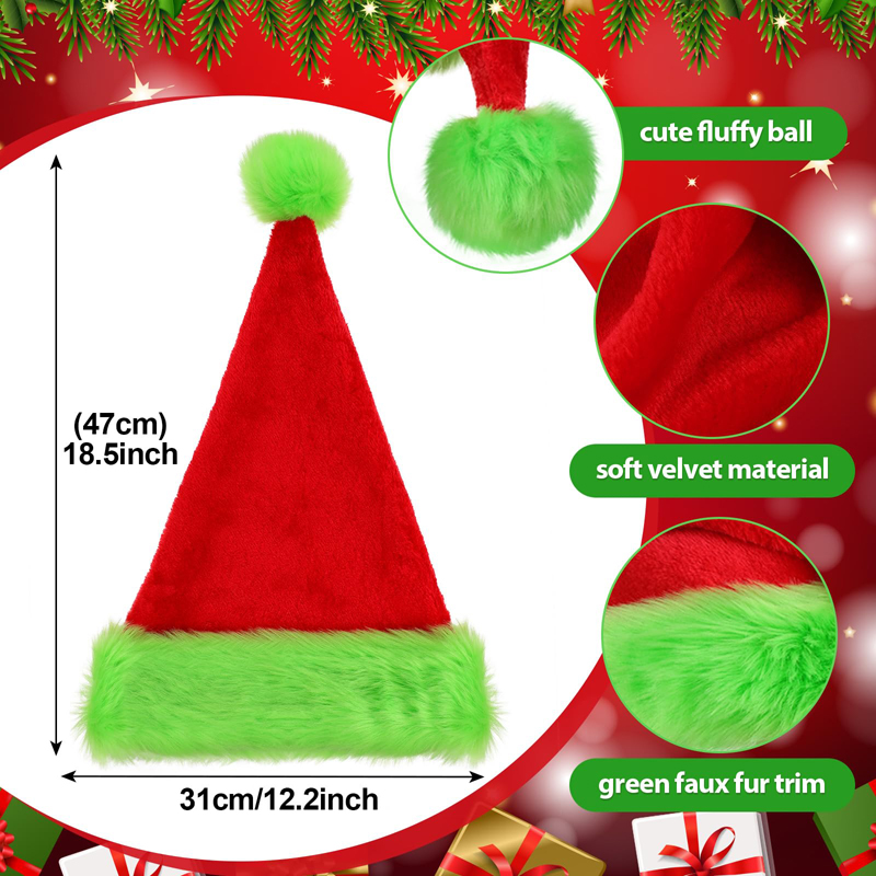 1pc, Santa Claus hat Christmas – Santa Hat Plush Bewertung und Preis
