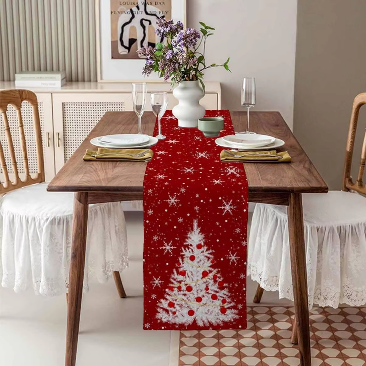 Red Table Runner Christmas Tre – Christmas Table Runner Bewertung und Preis