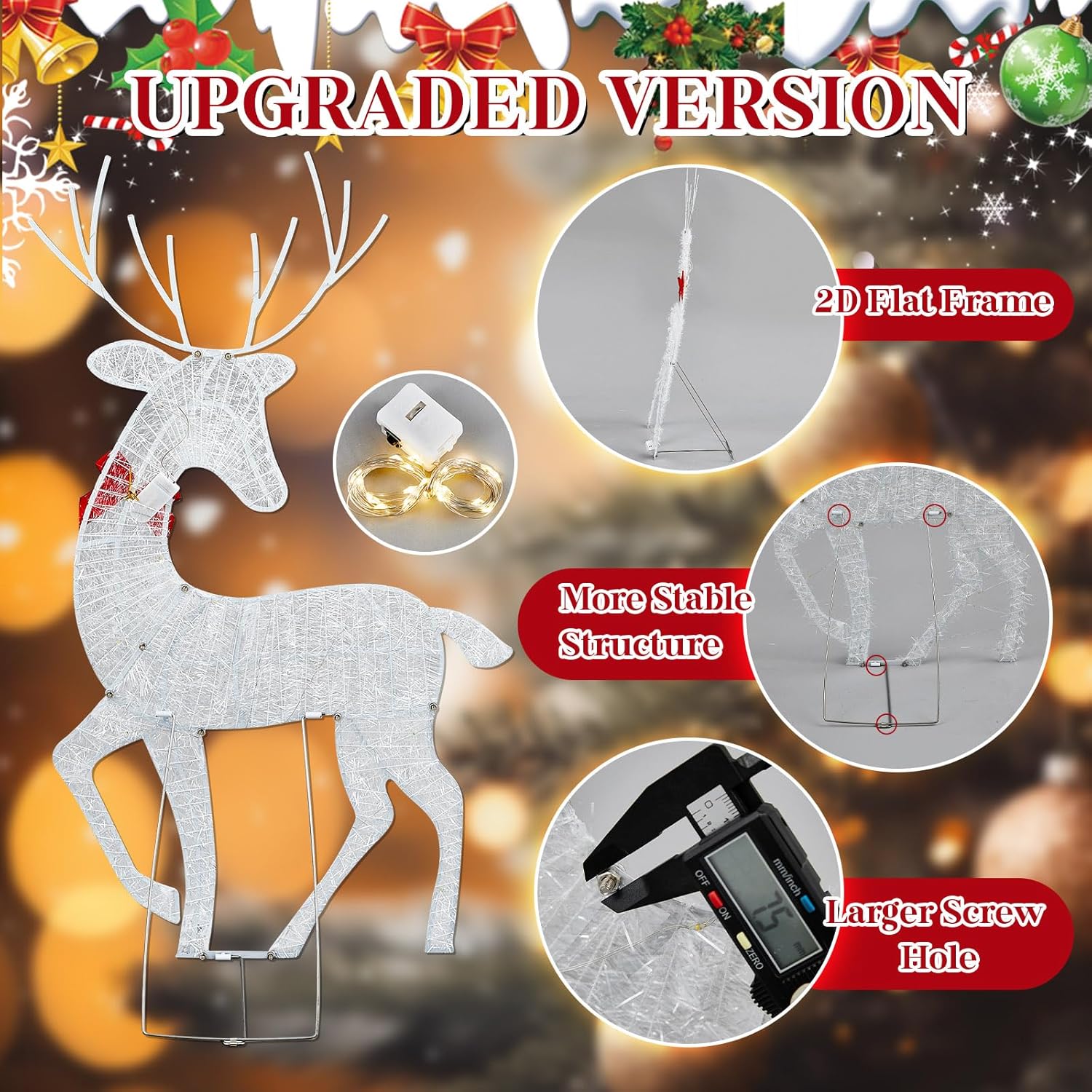 2D Lighted Reindeer Christmas  – Christmas Lights Outdoor Bewertung und Preis