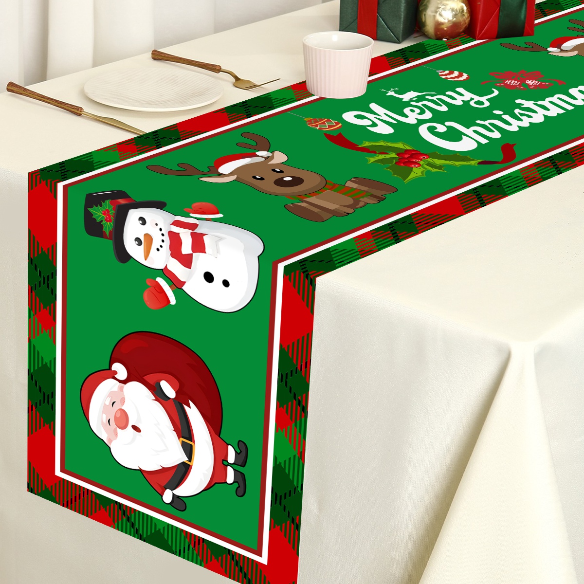Christmas Santa Clause Polyest – Christmas Table Runner Bewertung und Preis