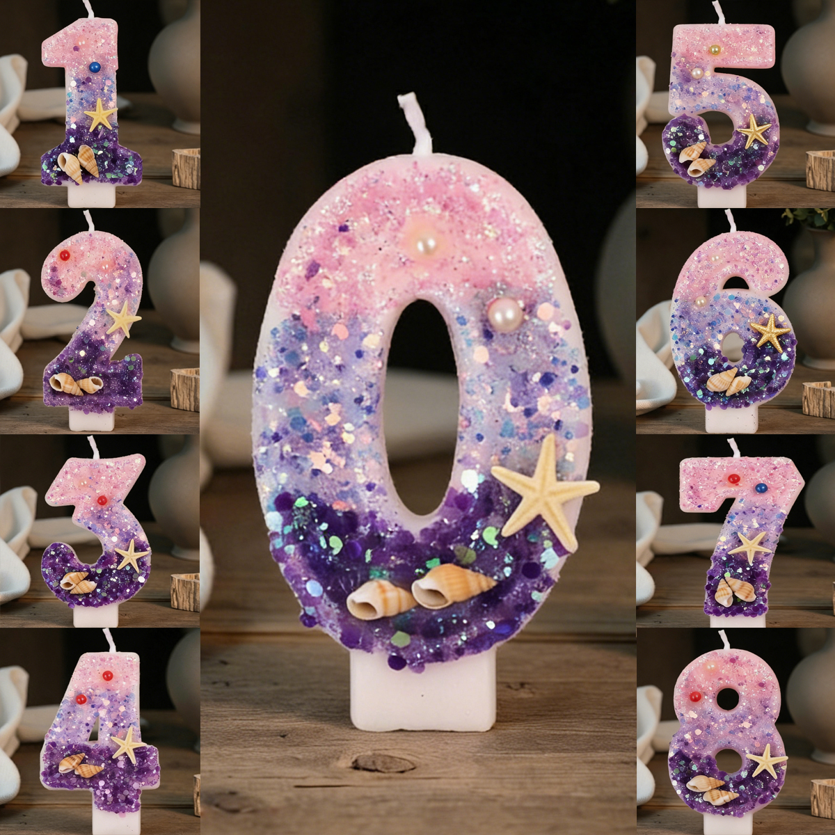 Three Color Gradient Mermaid 0 – Holiday Candle Set Bewertung und Preis