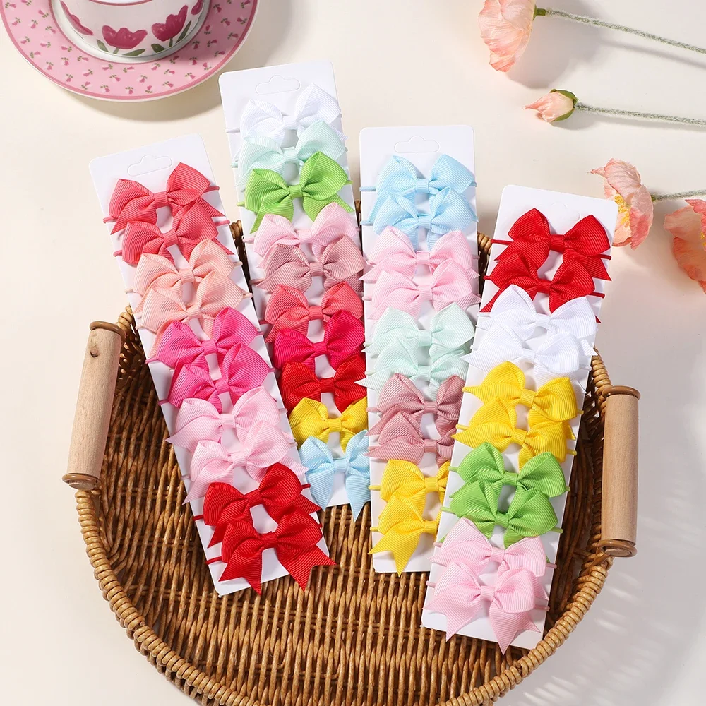 10Pcs Bows Elastic Hair rubber – Ribbon Bow Gift Bewertung und Preis