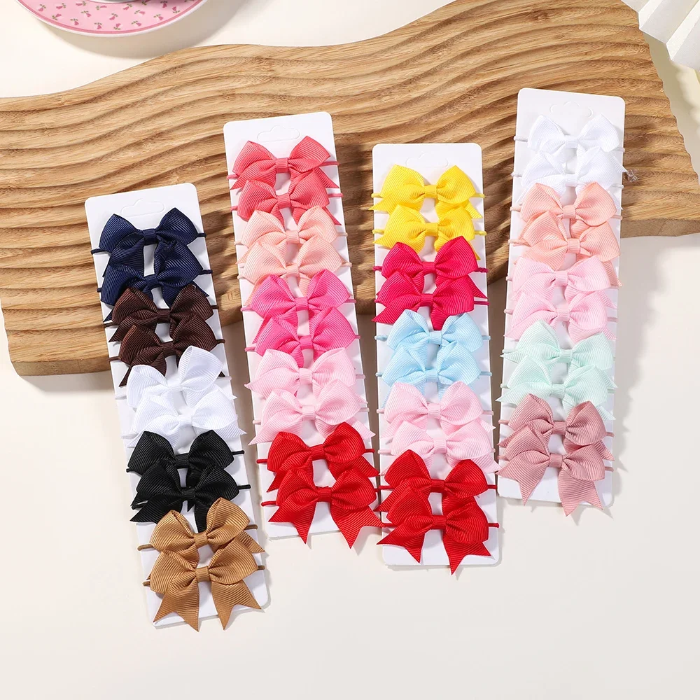10Pcs Bows Elastic Hair rubber – Ribbon Bow Gift Bewertung und Preis