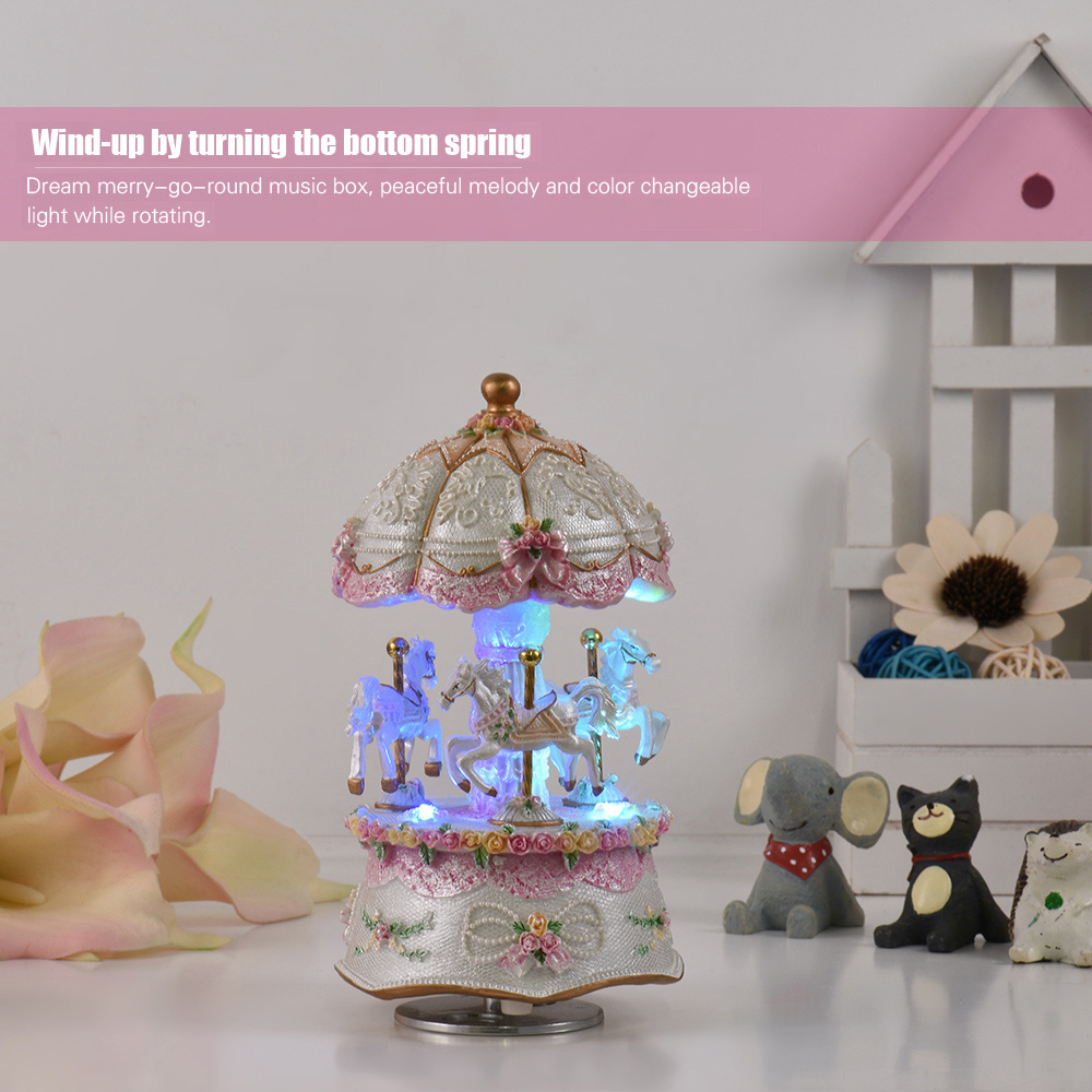 Luxury Dream 3-Horse Rotating  – Snow Globe Musical Bewertung und Preis