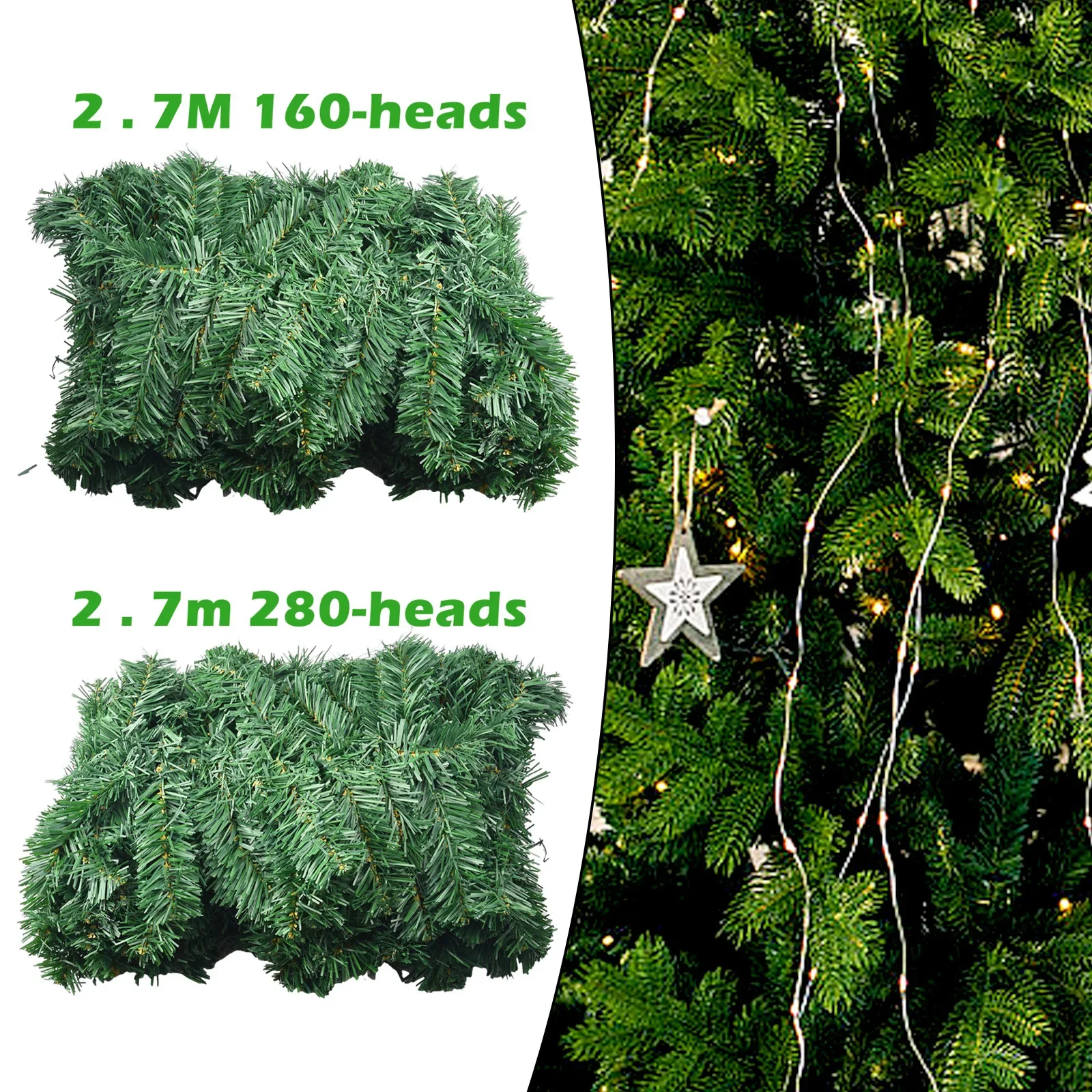 2.7M Artificial Green Christma – Christmas Wreath Fake Bewertung und Preis