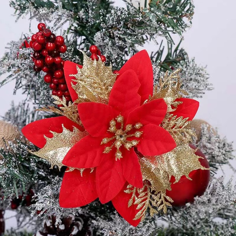 5PCS Christmas Flowers Christm – Christmas Tree Artificial Bewertung und Preis