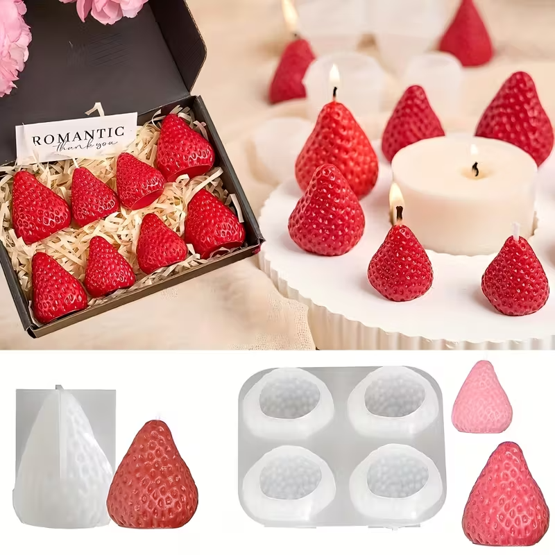 Strawberry Silicone Candle Mol – Holiday Candle Set Bewertung und Preis
