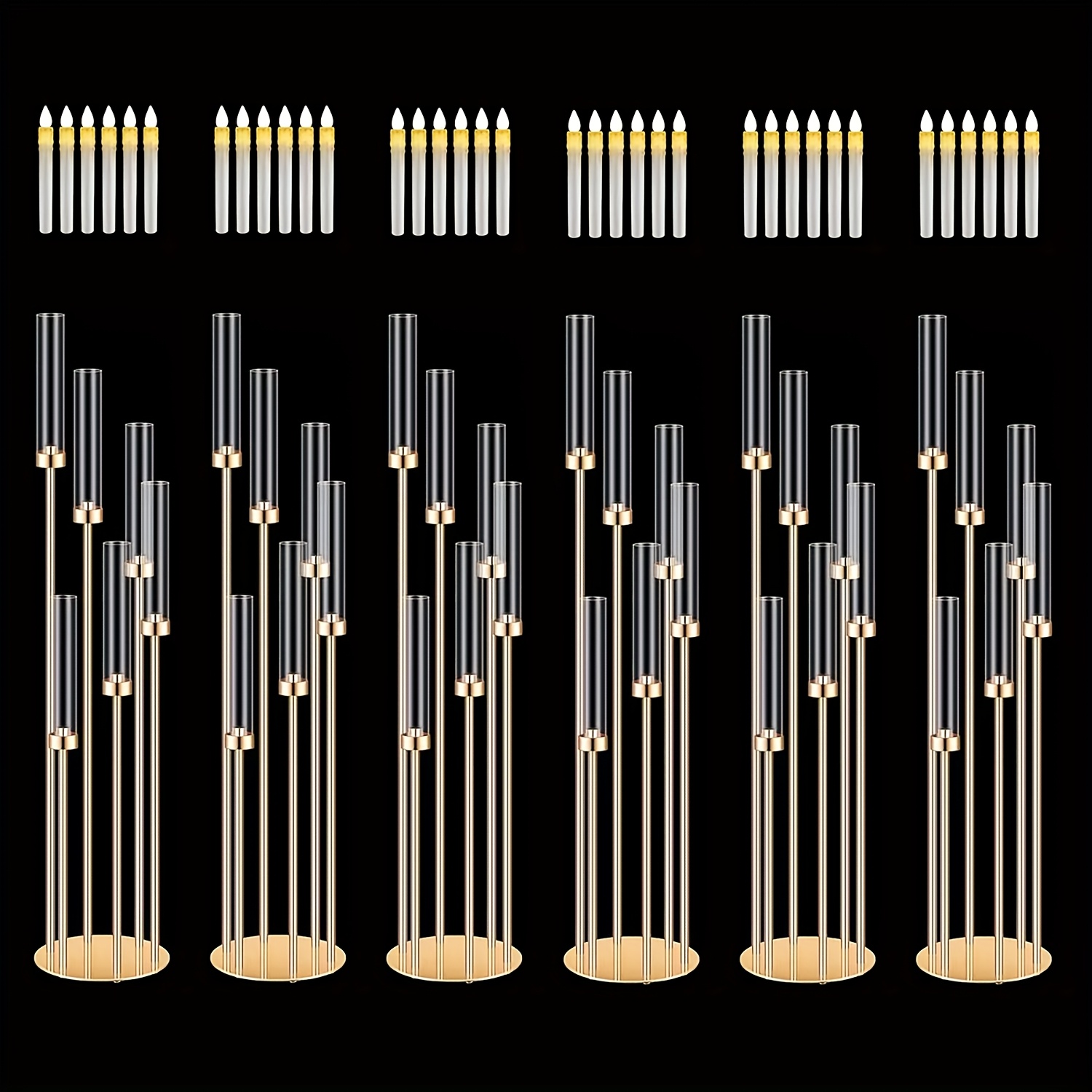 2 Sets Floor Candelabra 6 Arms – Holiday Candle Set Bewertung und Preis