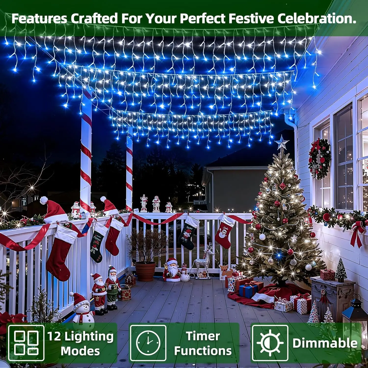 50ft 504 LED Icicle Lights, 12 – Led Fairy String Lights Bewertung und Preis