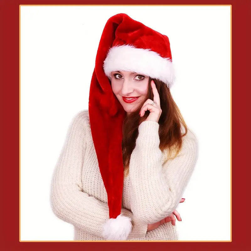 Long Plush Christmas Hat Red T – Santa Hat Plush Bewertung und Preis