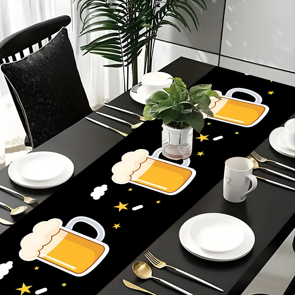 1pc 2D Flat Printed Table Runn – Christmas Table Runner Bewertung und Preis