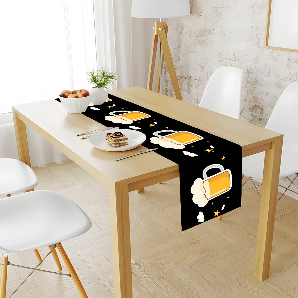 1pc 2D Flat Printed Table Runn – Christmas Table Runner Bewertung und Preis