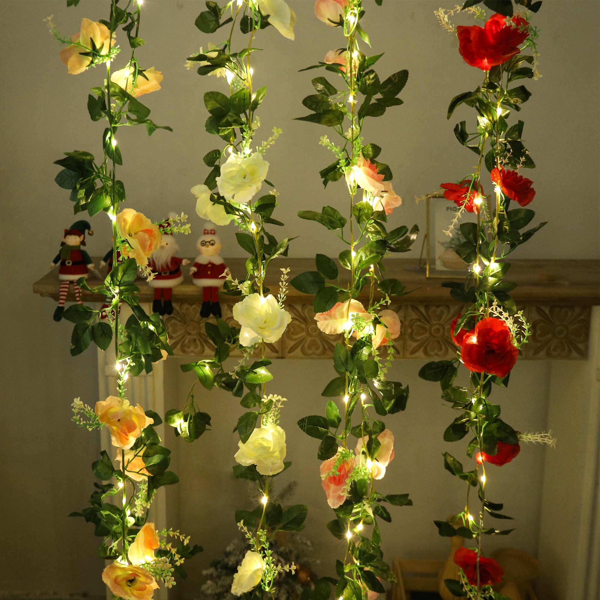 Rose LED Vine Light String Art – Christmas Wreath Fake Bewertung und Preis