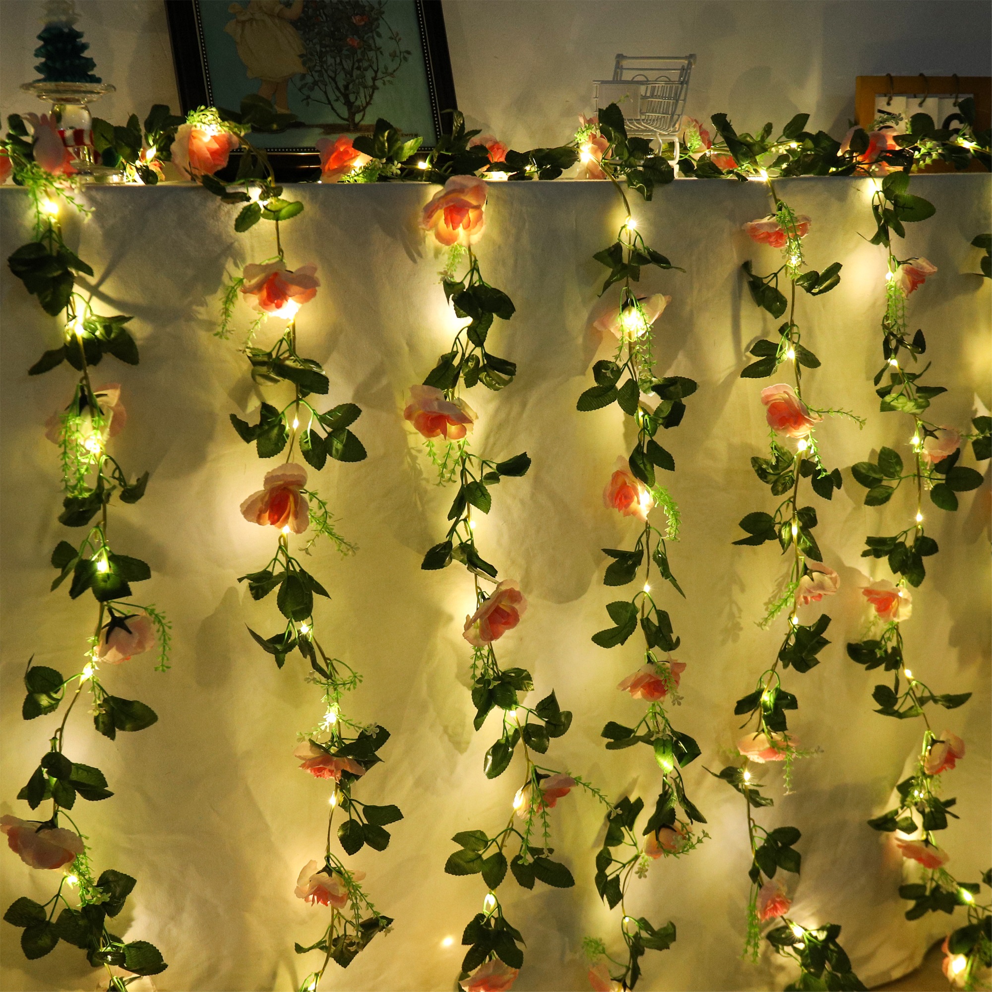 Rose LED Vine Light String Art – Christmas Wreath Fake Bewertung und Preis