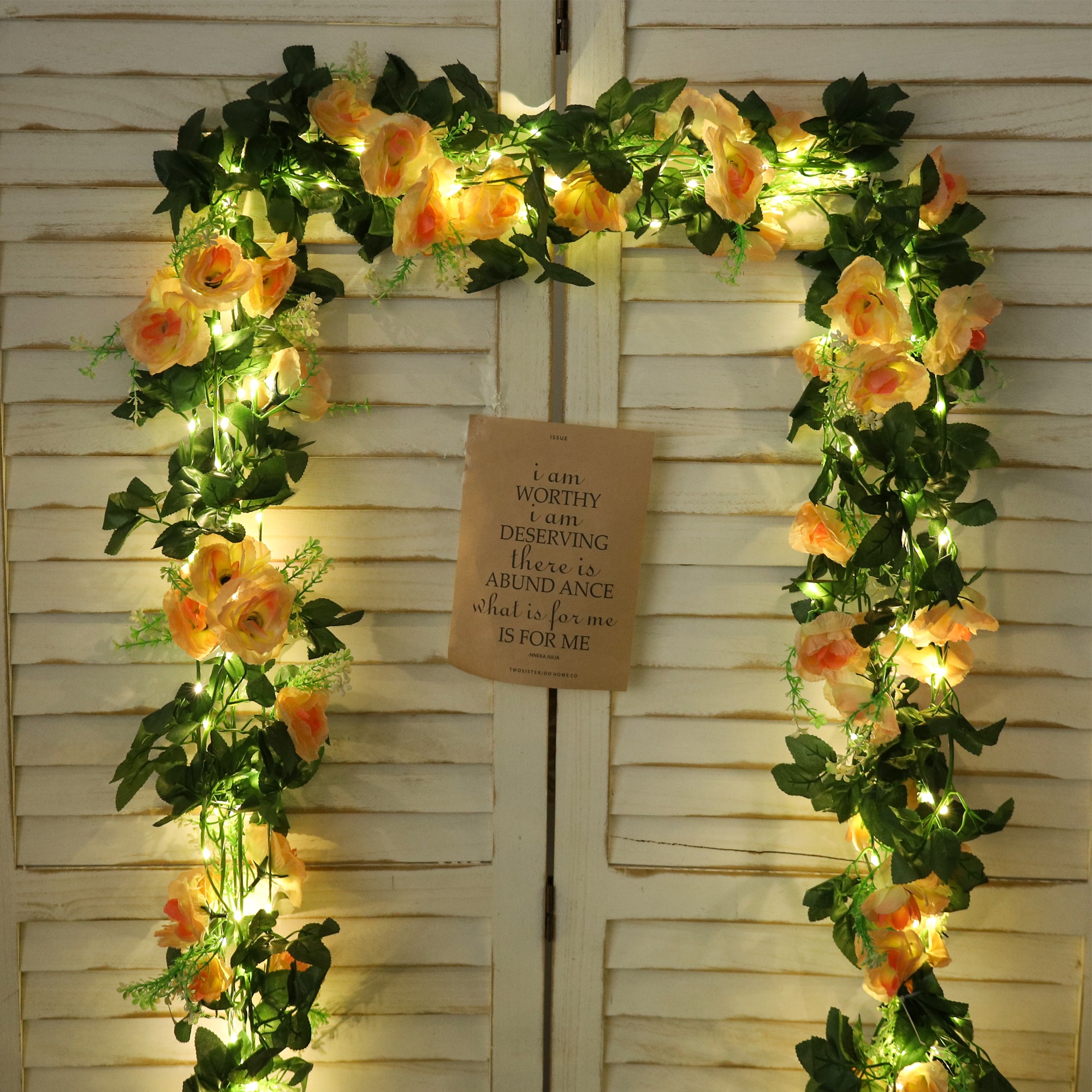 Rose LED Vine Light String Art – Christmas Wreath Fake Bewertung und Preis