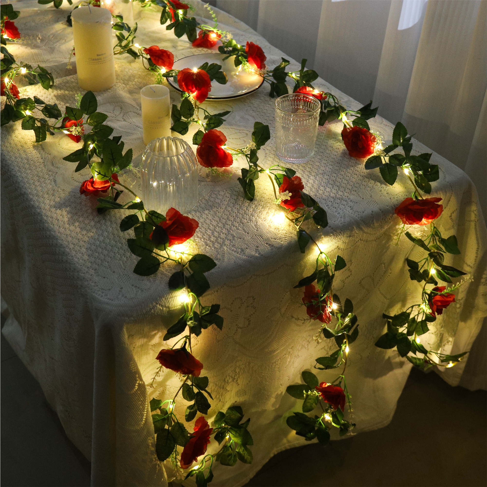 Rose LED Vine Light String Art – Christmas Wreath Fake Bewertung und Preis