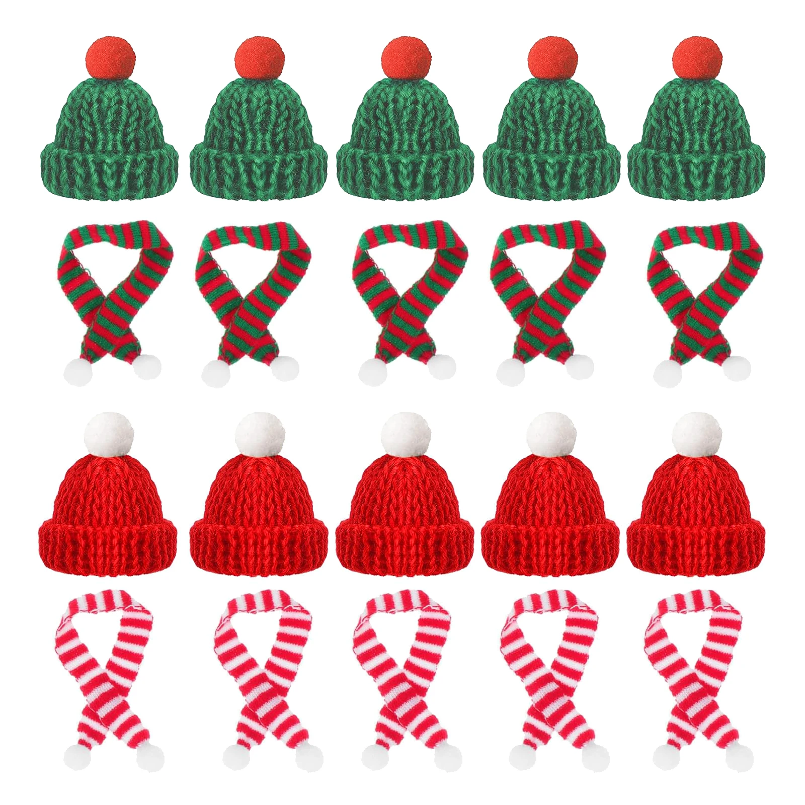 10/20pcs Mini Santa Hat & Scar – Santa Hat Plush Bewertung und Preis