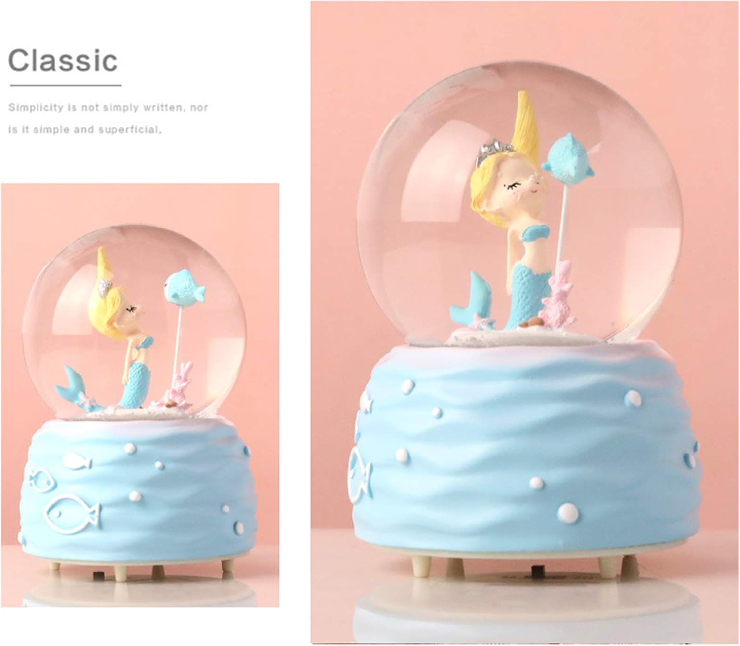 Mermaid Snow Globe Music Box w – Snow Globe Musical Bewertung und Preis