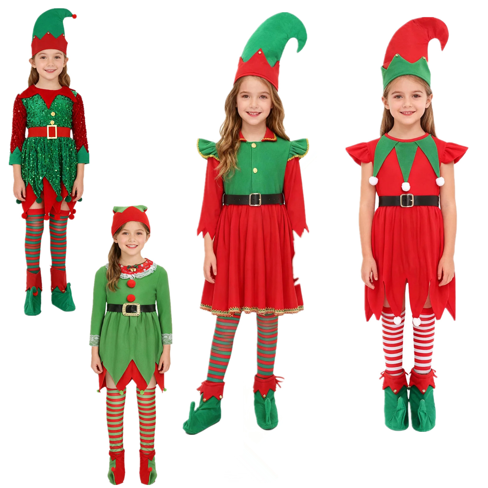 Elf Girl Christmas Costume San – Elf Costume Christmas Bewertung und Preis