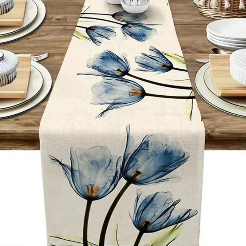 33*230cm 1pc Blue Orange Tulip – Christmas Table Runner Bewertung und Preis