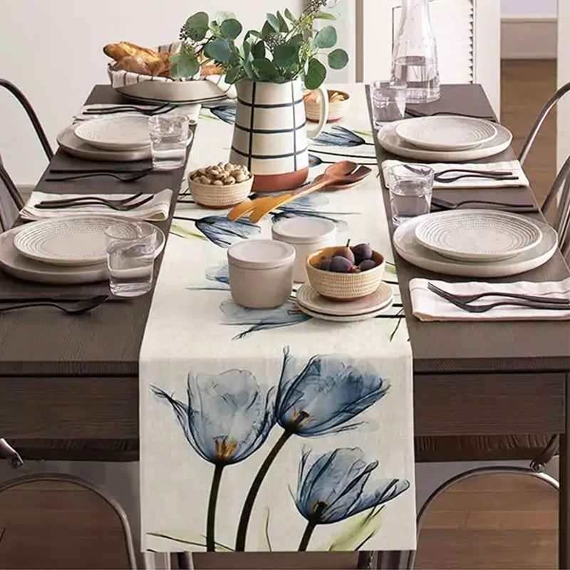 33*230cm 1pc Blue Orange Tulip – Christmas Table Runner Bewertung und Preis