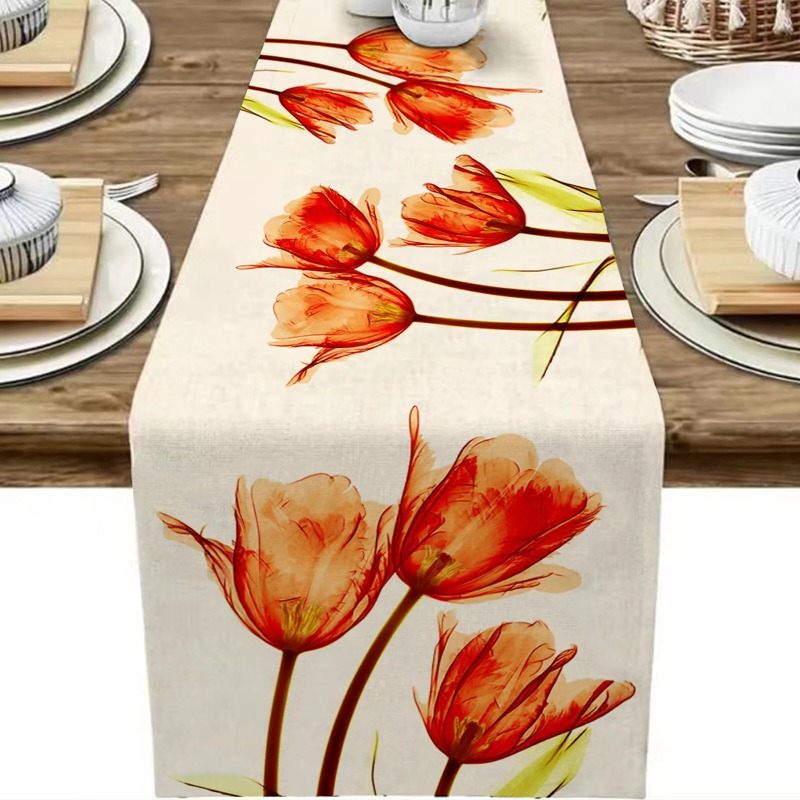 33*230cm 1pc Blue Orange Tulip – Christmas Table Runner Bewertung und Preis