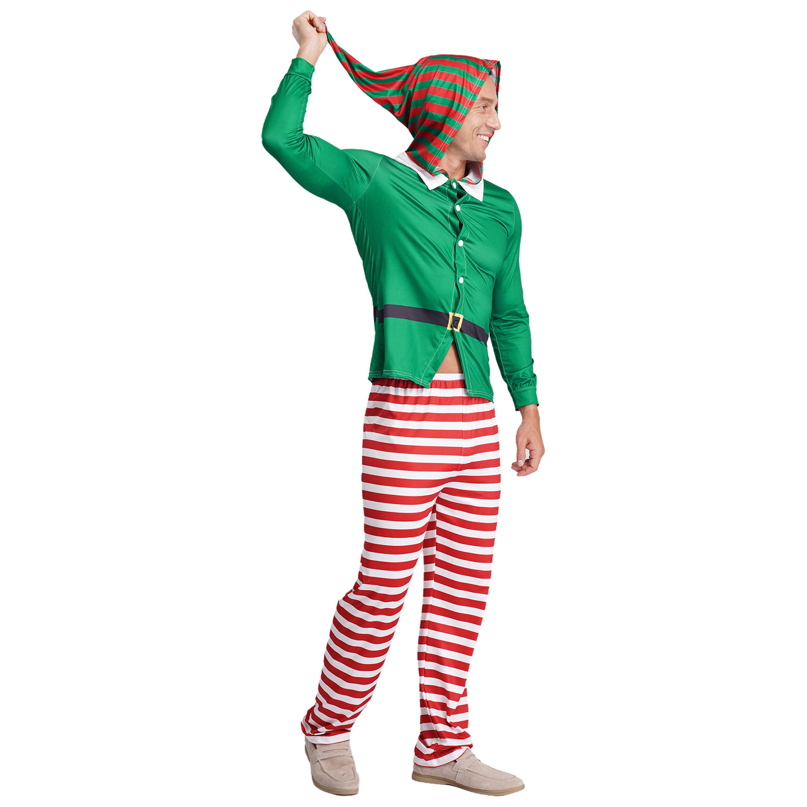 Mens Christmas Elf Pajamas Par – Elf Costume Christmas Bewertung und Preis