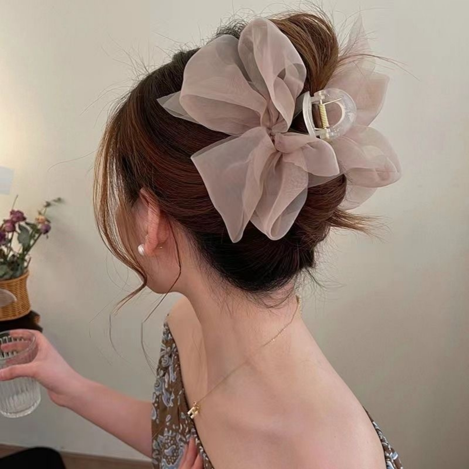 1PCFashion Mesh Tulle Large Bo – Ribbon Bow Gift Bewertung und Preis