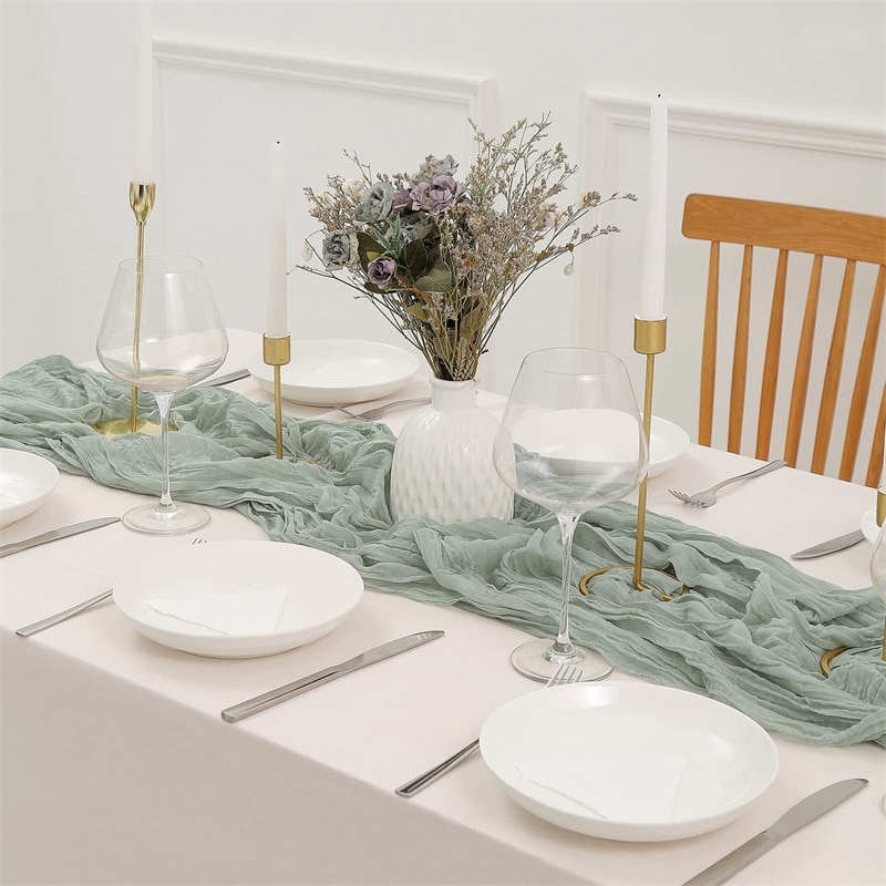 Semi-Sheer Gauze Wedding Party – Christmas Table Runner Bewertung und Preis
