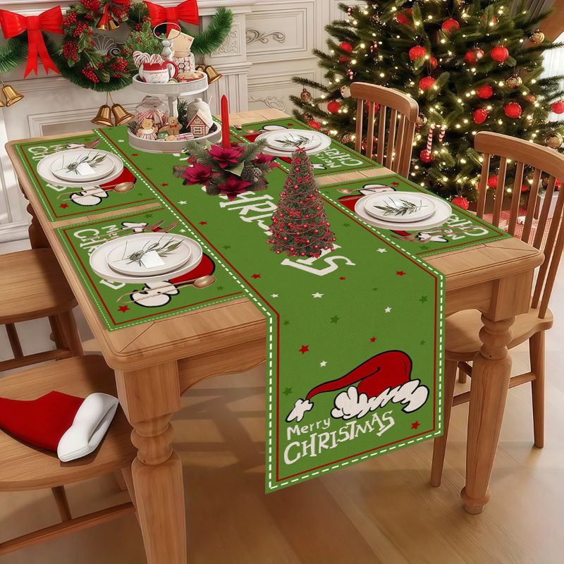 VIKAMA Cute Cartoon Christmas  – Christmas Table Runner Bewertung und Preis