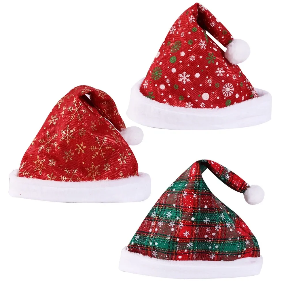 Thick Christmas Hat Red Checke – Santa Hat Plush Bewertung und Preis