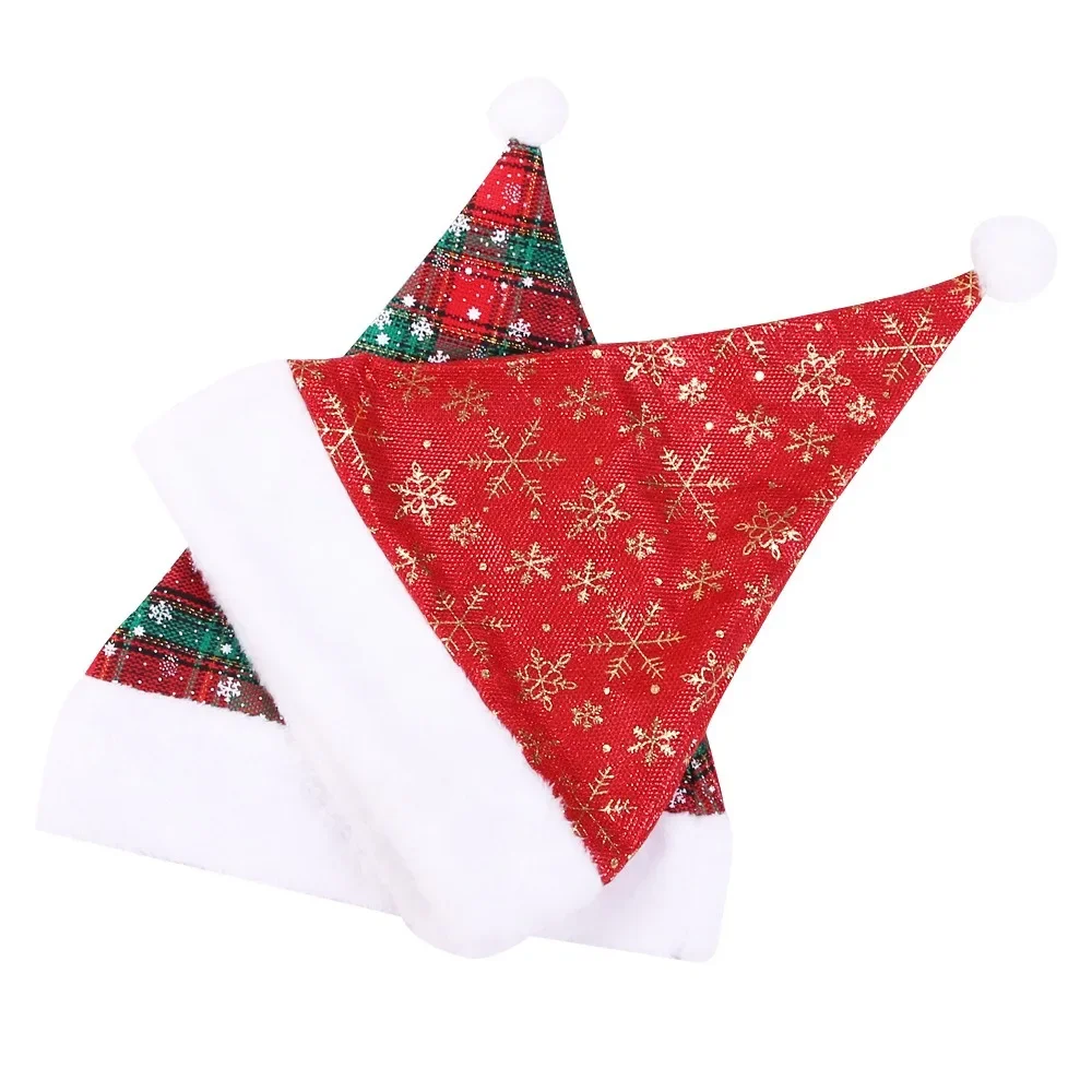Thick Christmas Hat Red Checke – Santa Hat Plush Bewertung und Preis