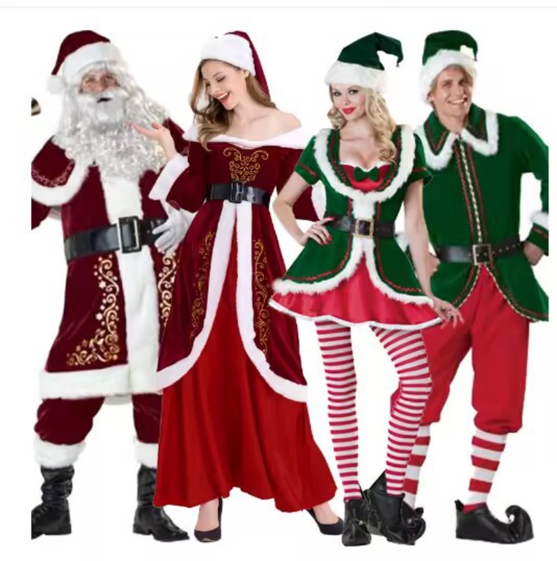 Santa Claus Costume Women Men  – Elf Costume Christmas Bewertung und Preis