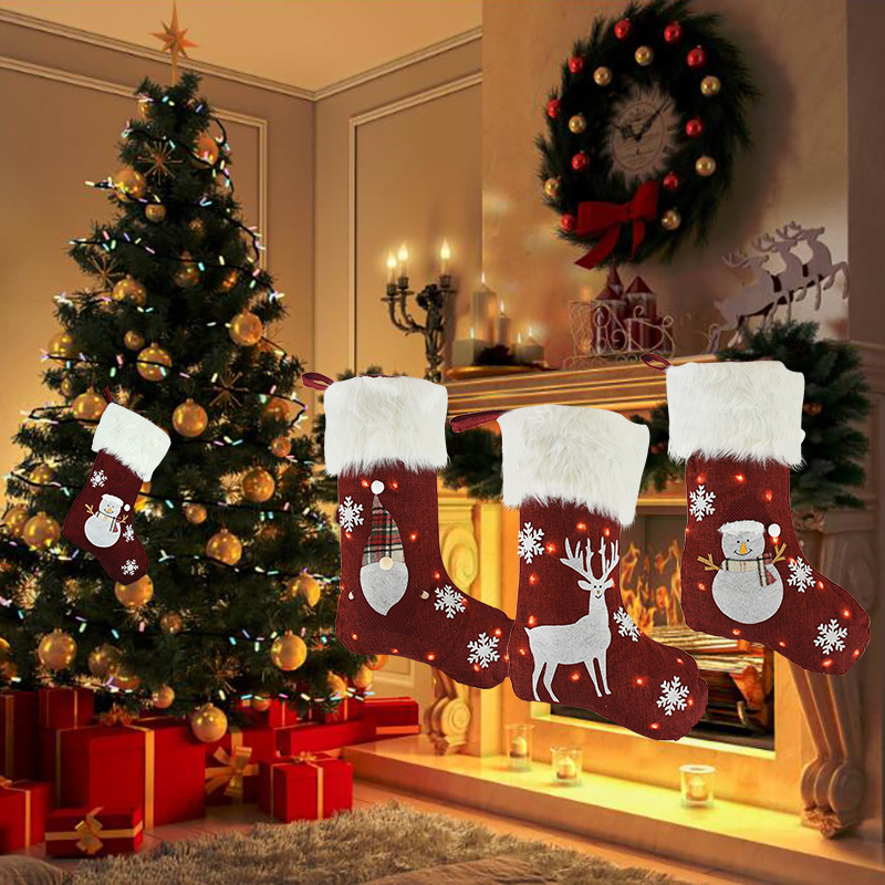 Christmas Socks With Led Light – Christmas Stocking Hanging Bewertung und Preis