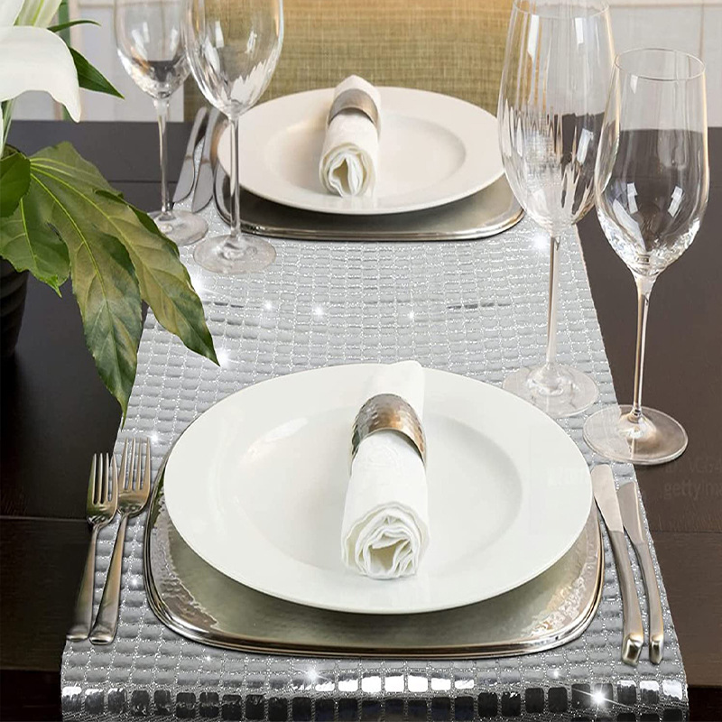 Shiny Mirror Gold/Silver Foil  – Christmas Table Runner Bewertung und Preis