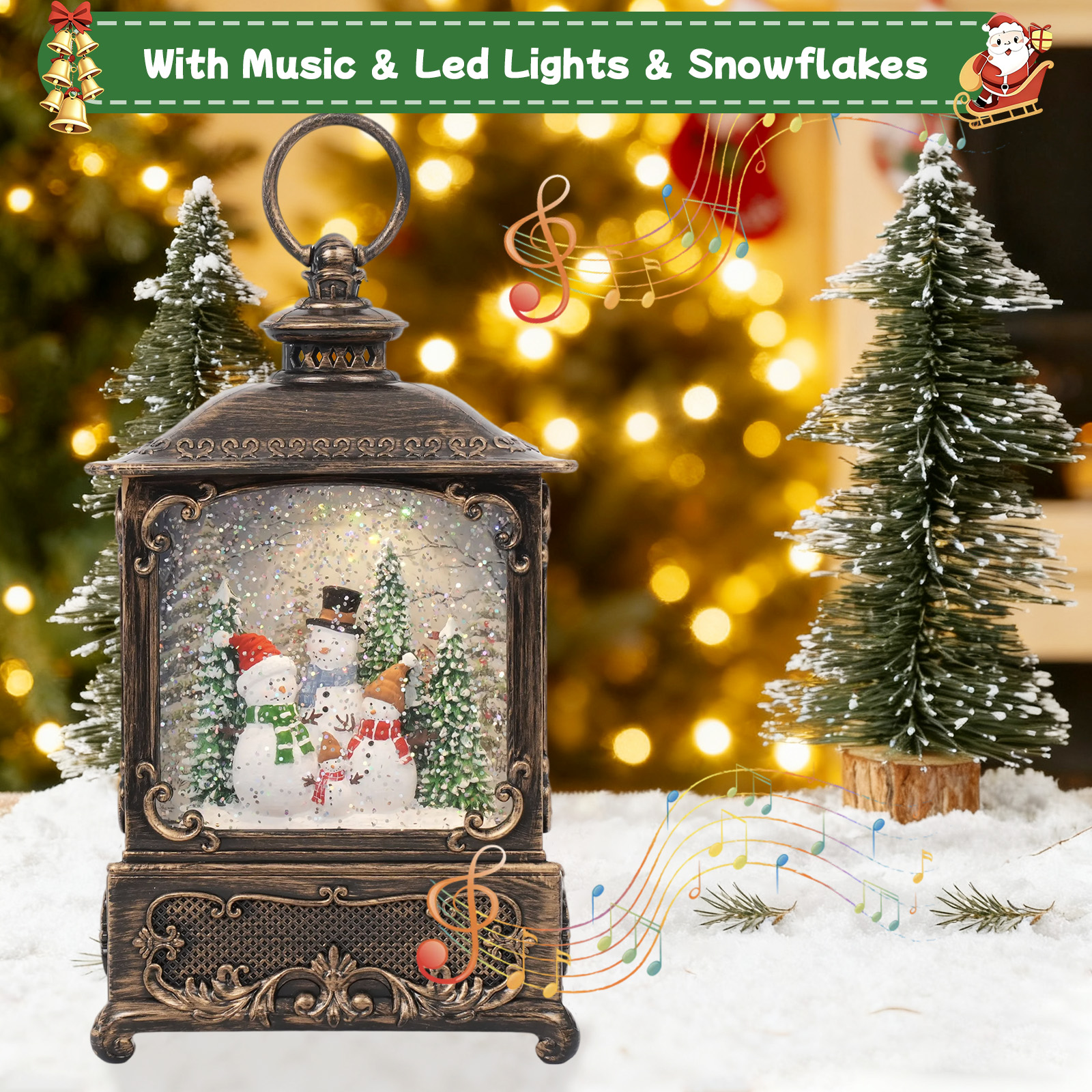 Music Snow Globe Lantern with  – Snow Globe Musical Bewertung und Preis