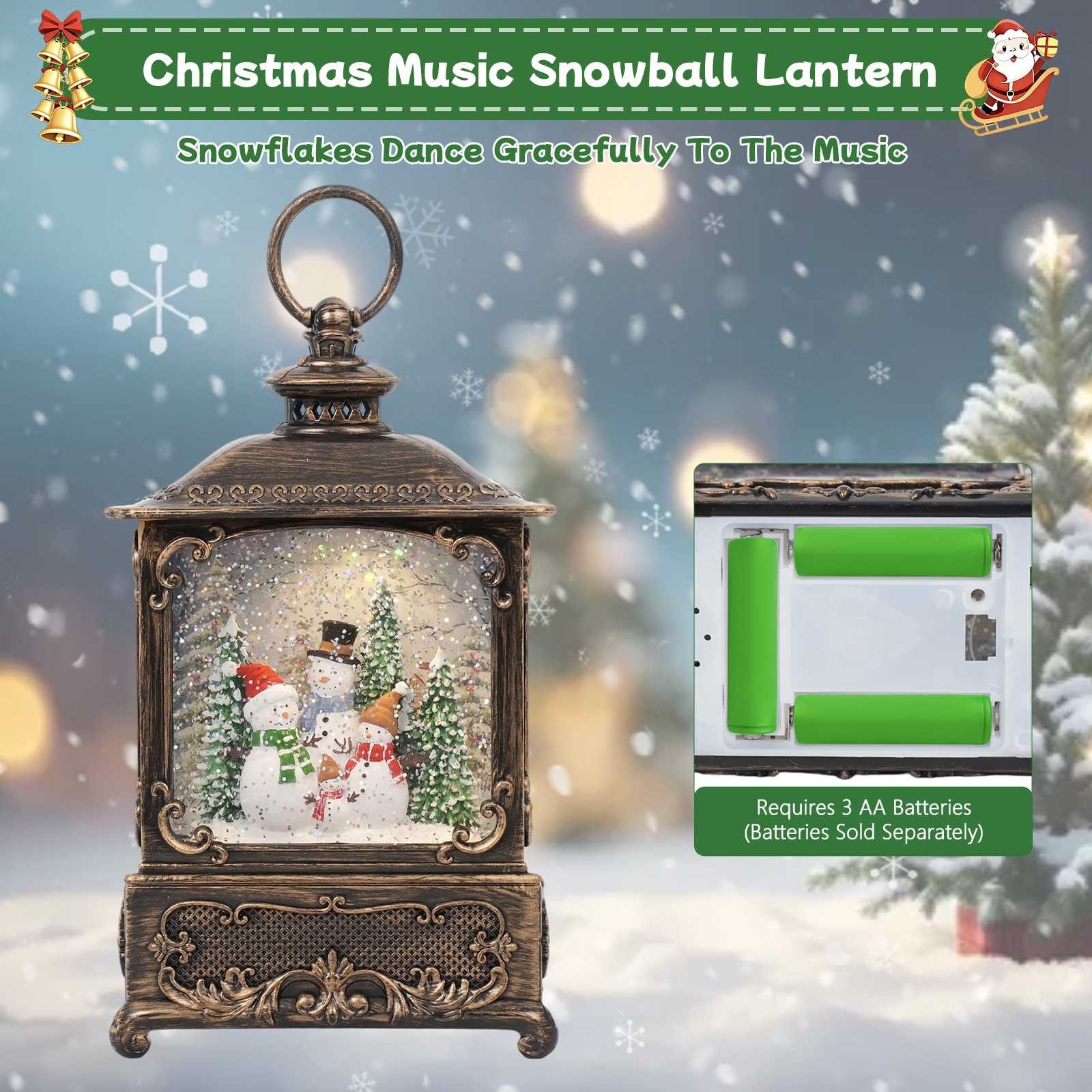 Music Snow Globe Lantern with  – Snow Globe Musical Bewertung und Preis