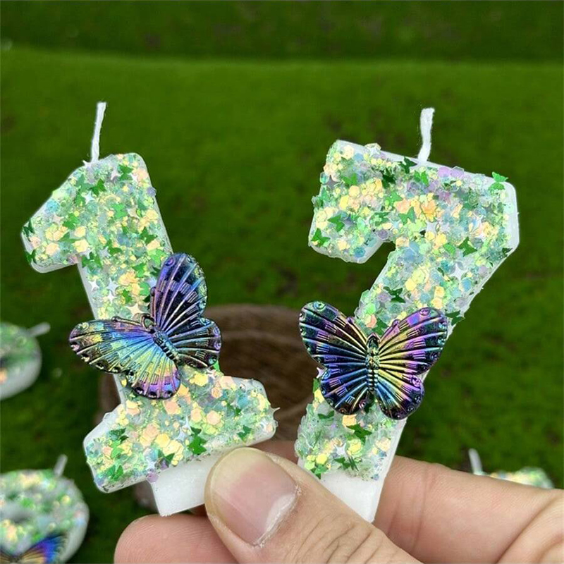 1Pc Green Sequins Number 0-9 B – Holiday Candle Set Bewertung und Preis