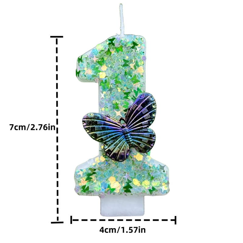 1Pc Green Sequins Number 0-9 B – Holiday Candle Set Bewertung und Preis