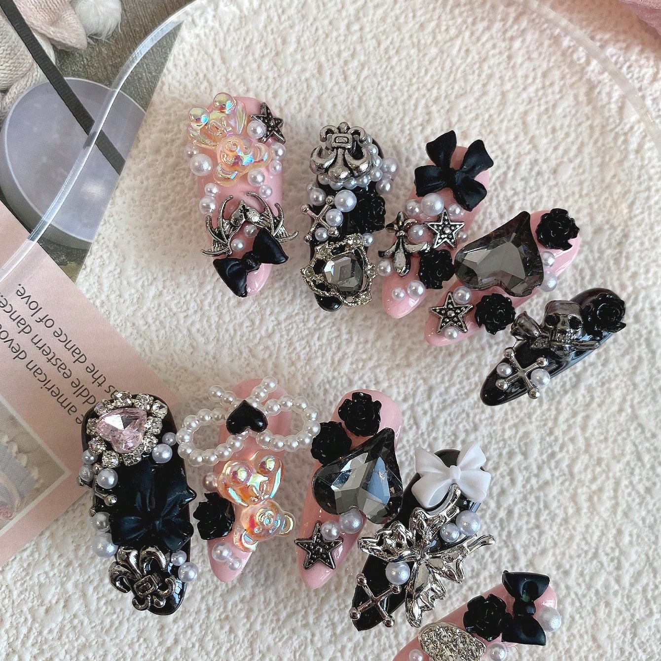 10pcs Long Coffin Pink Black G – Ribbon Bow Gift Bewertung und Preis