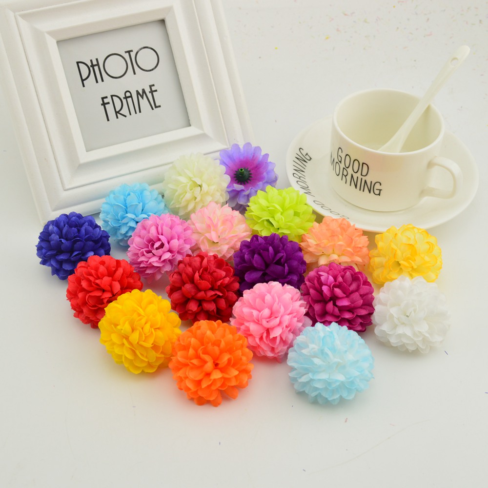 200PCS 5CM Silk Chrysanthemum  – Christmas Wreath Fake Bewertung und Preis