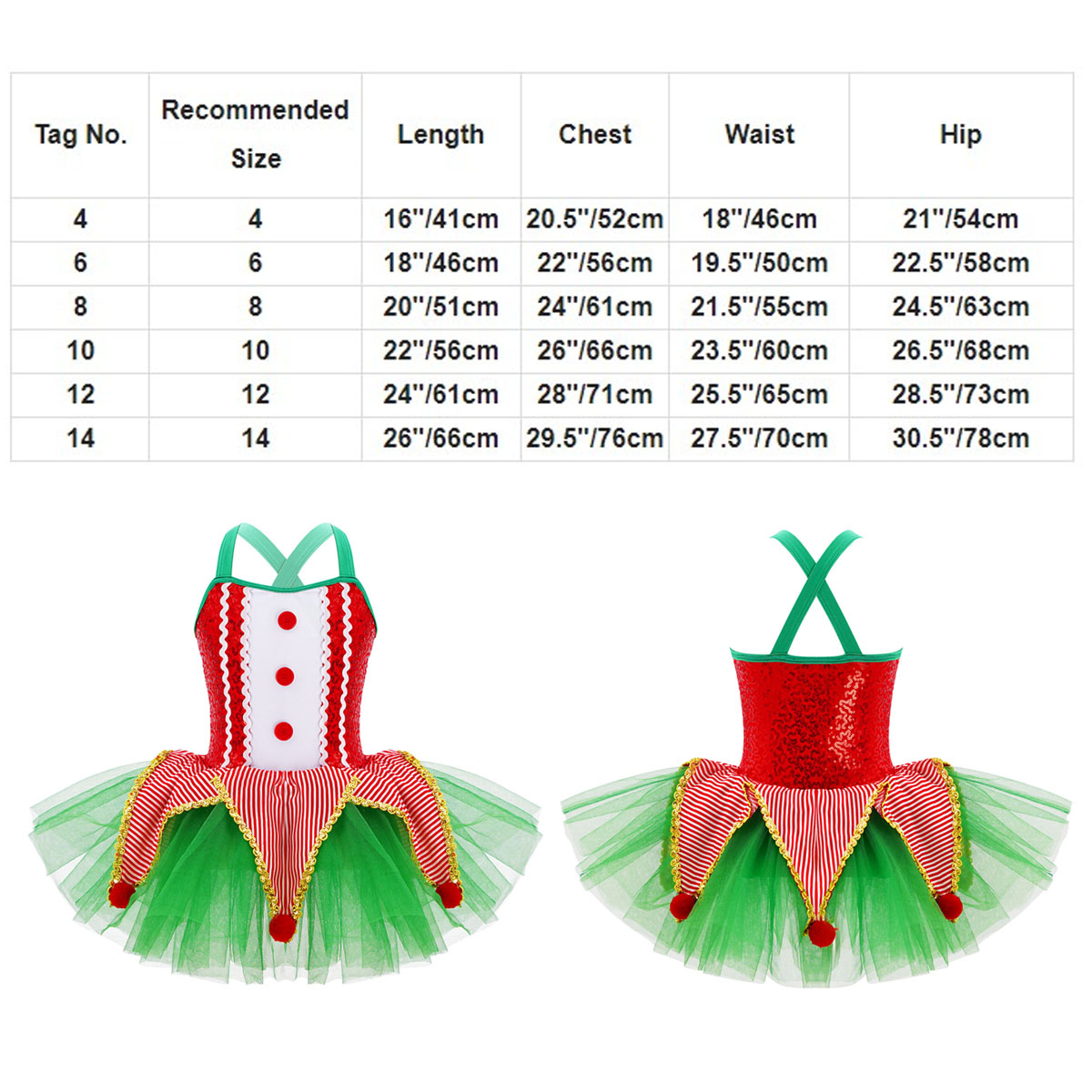 Kids Girls Sleeveless Sequins  – Elf Costume Christmas Bewertung und Preis