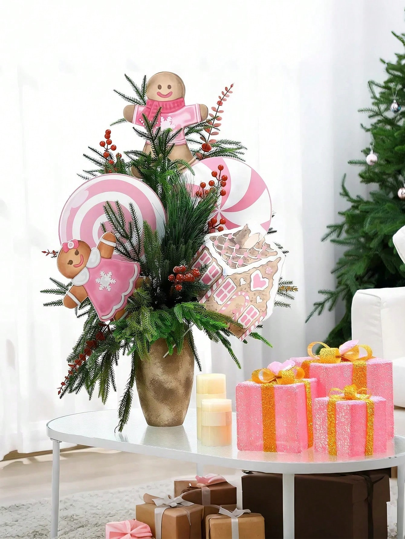 2/6Pcs Large Pink Candy Ginger – Star Tree Topper Bewertung und Preis