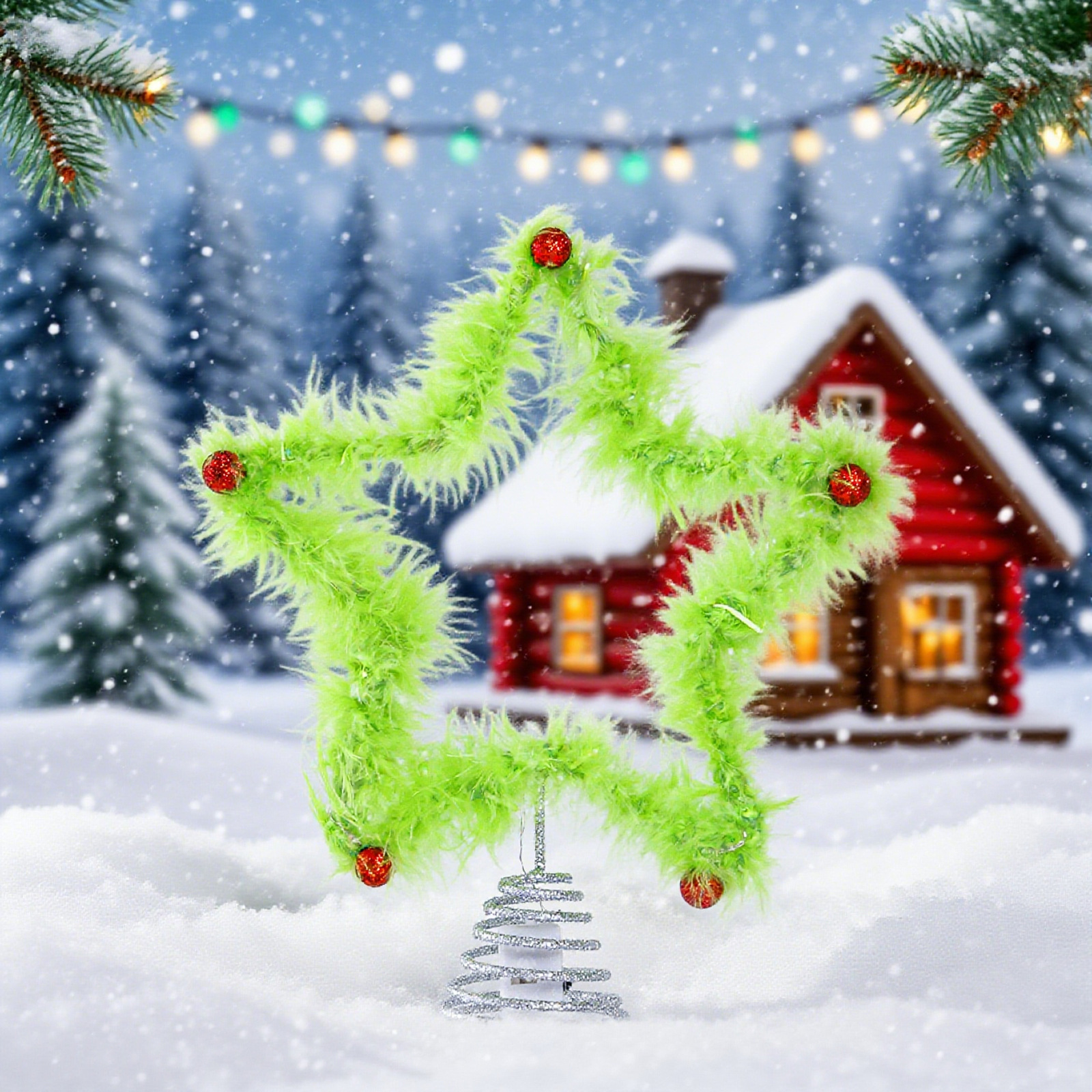 Christmas Fuzzy Grinch Star Tr – Star Tree Topper Bewertung und Preis